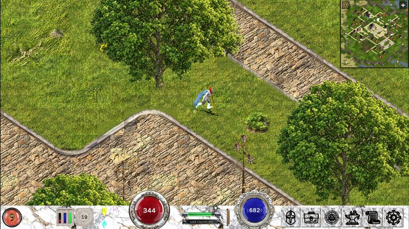 Town paths and trees