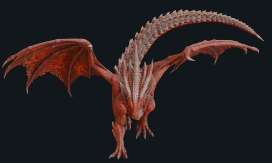 Fire-Wyvern attack animation